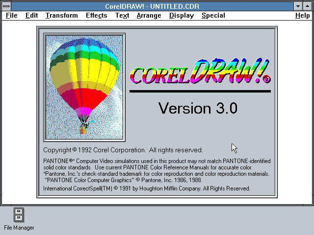 Corel Draw 3 - Splash
